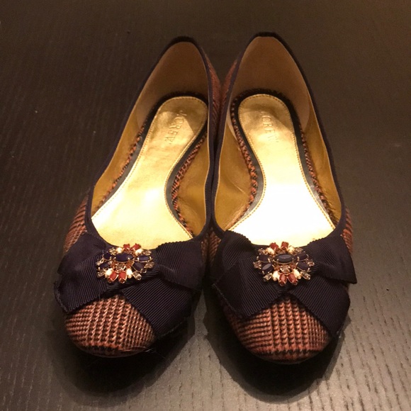 J. Crew Shoes - Jcrew plaid jeweled shoes